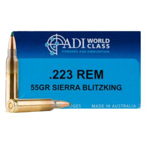 AUSTRAILIAN DEFENSE IND AMO 223 REM 55GR SIERRA BLITZKING 20RD (10 BOX CASE)
