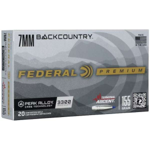 FEDERAL P7bcta1 Backcountry 7mm Bc 155gr 20 Per Box/10 Case