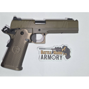 USED- Nighthawk Custom Sand Hawk, 9mm, 5 Barrel, 2- 17rd Magazines, RMR Ready, Pistol ***LIKE NEW CONDITION***