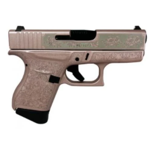 GLOCK G43 SUB COMPACT 9MM 3.4 2/6RD CUSTOM ENGRAVED GLOCK & ROSES PISTOL