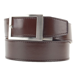 Nexbelt Classic Leather Dress Belt, 1 3/8 Wide, Up to 45 Waist, Brown