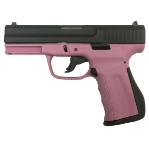 FMK G9C1G2PKSSCM 9C1 G2 9mm Luger 4 10+1 Black Carbon Steel Slide Cold Hammer Forged Barrel Pink Frame with Black Interchangeable Backstraps