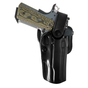 Galco APO224RB APO Strongside/Crossdraw OWB Black Steerhide Fits Glock 17 Gen1-5 Belt Holster Right Hand