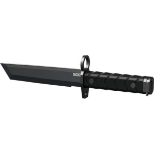 SOG KNIFE BOYONET 7 TANTO BLADE BLACK/BLACK W/SHEATH