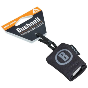 Bushnell SPUDZ Black Microfiber Cleaning Cloth w/ Clip Hang Tag