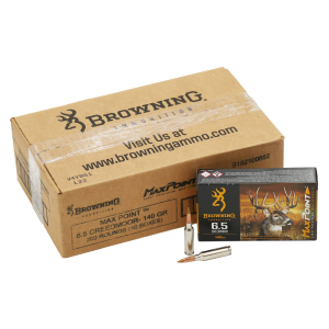 BROWNING Maxpoint 6.5 Creedmoor 140 Gr Ballistic Tip Rifle Ammo 200 Rd Case