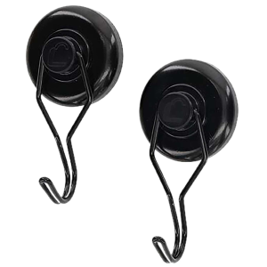 Lockdown 1215354 Magnetic Hook 20 lb Black Steel (2-Pack)