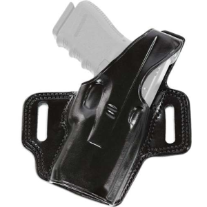 Galco FL104B Fletch High Ride  Black Leather Belt S&W L Frame Right Hand