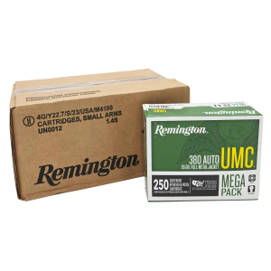 Remington UMC 380acp 95 gr FMJ Ammunition Mega Pack 1000rd CASE