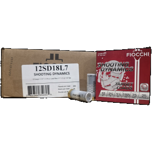 Fiocchi Shooting Dynamics Target Loads 12ga 2.75, 1-1/8 oz 7.5 Shot, 1165 fps, 250rd Case