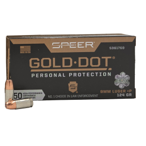 Speer Gold DOT Personal Protection Luger GDHP +P Ammo