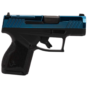 Taurus 1GX4M93110B GX4  MicroCompact Frame 9mm 101 338 Satin Black DLC Blue PVD Alloy Steel Slide Black