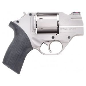 Chiappa Firearms Rhino 200DS 357 Mag 6 2 Nickel Plated Aluminum Frame Nickel Plated Steel Cylinder Black Rubber Grip Revolver