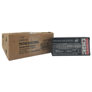 Winchester Ammunition Winchester Super Suppressed 350 Legend 255 Gr Open Tip Subsonic Ammunition 200 rd CASE - $32.95 at BattleHawk Armory