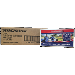 Bulk Winchester USA Tribute Target & Practice Case FMJ Ammo