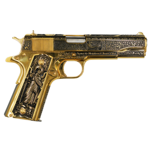 Colt 1911 Seattle Engraving Archangel 38 Super 5 Barrel 19rd Magazine Pistol
