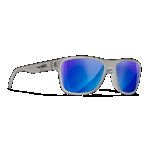 Wiley X AC6OVN09 Oviation Captivate Polarized Blue Mirror Lenses/Matte Slate Frame Sunglasses
