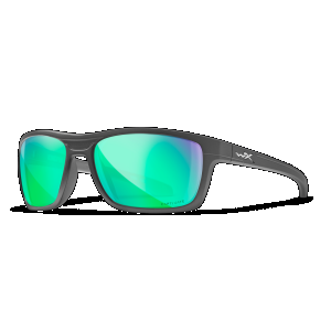 Wiley X ACKNG07 Kingpin Captivate Polarized Green Mirror Lenses/Matte Graphite Frame Sunglasses