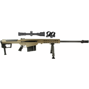 BARRETT M107A1 50BMG 29 FDE MoD Overrun Semi Auto Rifle w NightForce NX8 432 RifleScope