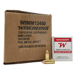 Bulk Winchester Target & Practice Luger FMJ Ammo