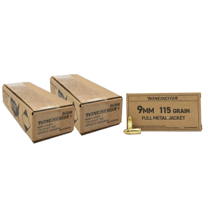 Bulk Winchester Service Grade Luger CASE FMJ Ammo