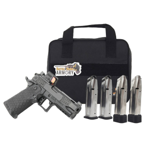 Jacob Grey Hex DoubleStack 1911 Black 9mm Pistol Loadout Kit w/ 4x Total Mags, EPS Green Dot, & Range Bag - Jacob Grey Firearms