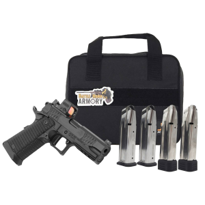 Jacob Grey Black DoubleStack 1911 9mm Pistol, Loadout Kit 2/ 4x Total Mags, EPS Green Dot, & Range Bag - Jacob Grey Firearms