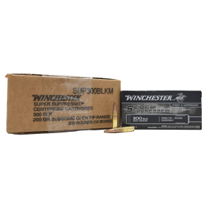 Winchester Ammo Super Suppressed 300 Blackout 200 gr Open Tip Range Subsonic Ammunition 200 rd CASE - Winchester Repeating Arms