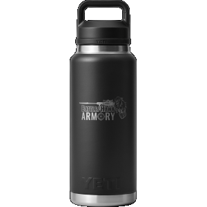 Yeti BattleHawk Armory Custom 36oz Black Rambler Bottle Chug