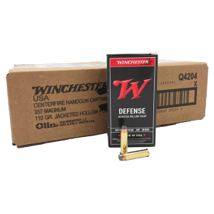 Winchester Ammo Q4204 Defense 357 Mag 110 gr Jacketed Hollow Point (JHP) 500 rd CASE - Winchester Repeating Arms