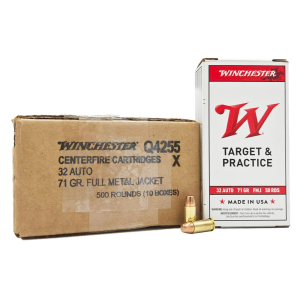 Winchester Ammo Q4255 USA 32 ACP 71 gr Full Metal Jacket (FMJ) 500 rd CASE - Winchester Repeating Arms