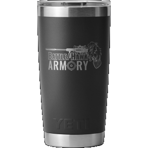 Yeti BattleHawk Armory Custom 20oz Black Rambler Tumbler