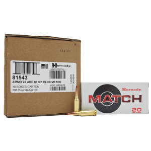 Hornady Match 22 ARC, 88gr ELD Match, 200 rd CASE