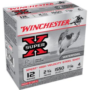 Winchester Ammunition Winchester Ammo WEX124 Super X Xpert High Velocity 12 Gauge 2.75 1 1/16 oz 4 Shot 25 Bx/ 10 Cs - $19.61 at BattleHawk Armory