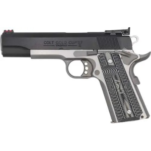 Colt Mfg O5073GCLTT Gold Cup Lite 38 Super 5 9+1 Stainless Steel Black Blue G10 Checkered w/Scallop Grip