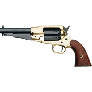 Pietta RGBSH44 1858 Rem Texas Sheriff SAO 44 Cal Striker Fire 5.50 6rd Brass Frame Blued Barrel & Cylinder Walnut Grip