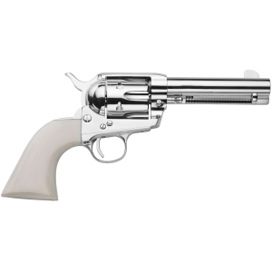 Traditions SAT73132FT 1873 45 Long Colt 6rd 5.50 Nickel White PVC Grip