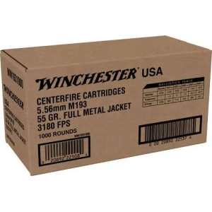 WINCHESTER USA 5.56X45 CASE LOT 1000RD 55GR FMJ