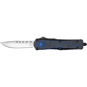 Cobratec Knives COBRATEC MEDIUM FS-3 OTF FRACTURED BLACK BLUE 3 D2 - $68.64 at BattleHawk Armory