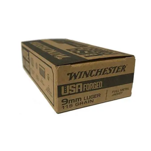 9mm Ammo - Winchester Ammo USA Forged Luger FMJ Winchester USA Forged Luger FMJ Ammo