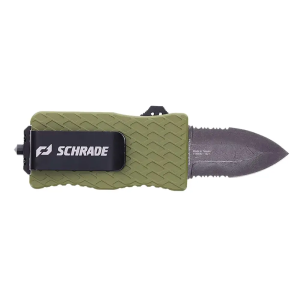 SCHRADE KNIFE UPROAR MINI D/A OTF 1.9 DAGGER POINT OD GREEN