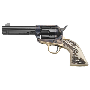 Taylors and Company OG1416 1873 Cattleman 357 Mag 6 Round 4.75 Blued Case Hardened Frame Stag Imitation Grip