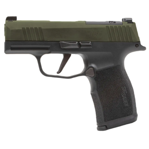 Sig Sauer 365X9GXR3P P365X Micro-Compact 9mm Luger 12+1 3.10 Black Moss Green Stainless Steel Optic Ready/Serrated Slide, Black Stainless Steel Frame w/Accessory Rail, Textured Grip, RMSc Footprint