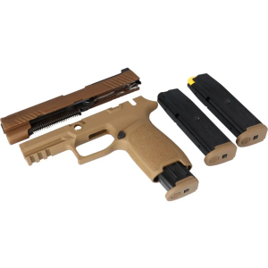 CAL-X KIT, P320-M17, 9MM, FULL, COYOTE, (3) 10RD MAGAZINES