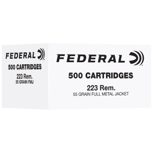 Federal FC223F500   223Rem 55gr Full Metal Jacket 500 Per Box/2 Case