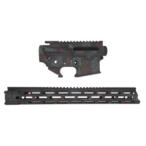 Daniel Defense DDM4 Striped Receiver Set w/ MFR 15.0 Handguard, Red Crocodile
