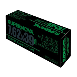 Piney Mountain Ammunition PMSN762G Green Tracer 7.62mm 124gr Full Metal Jacket 20 Per Box/10 Case