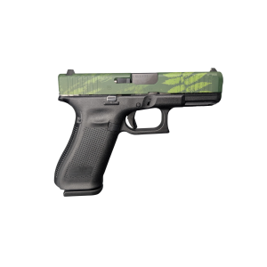 GLOCK 45 V ISLAND CAMO 9MM PISTOL 4 BLACK-BLK/GRN SLIDE FXD 3-17RD MAGS - Glock