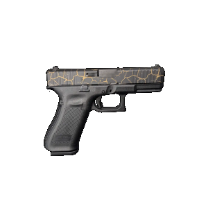 GLOCK 45 V CRAQUELURE 9MM PISTOL 4 BLACK-BLK/GOLD SLIDE FXD 3-17RD MAGS - Glock