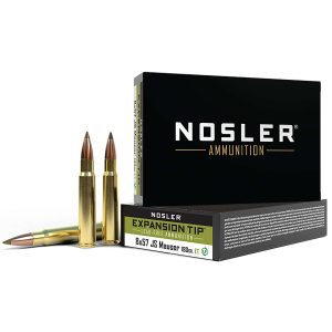 Nosler 40643 E-Tip 8x57mm JS 180 gr E-Tip Lead-Free 20 Bx/ 10 Cs